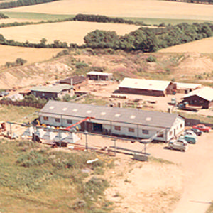 Aerial photo of Haarup Maskinfabrik from 1964.