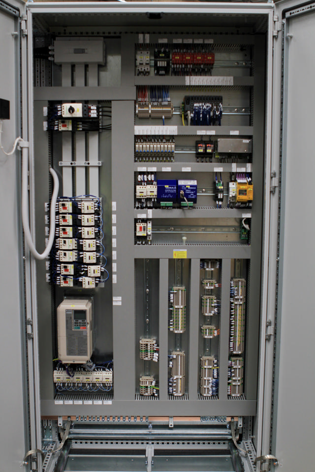 Process Control System with an open cabinet showing the individual components.